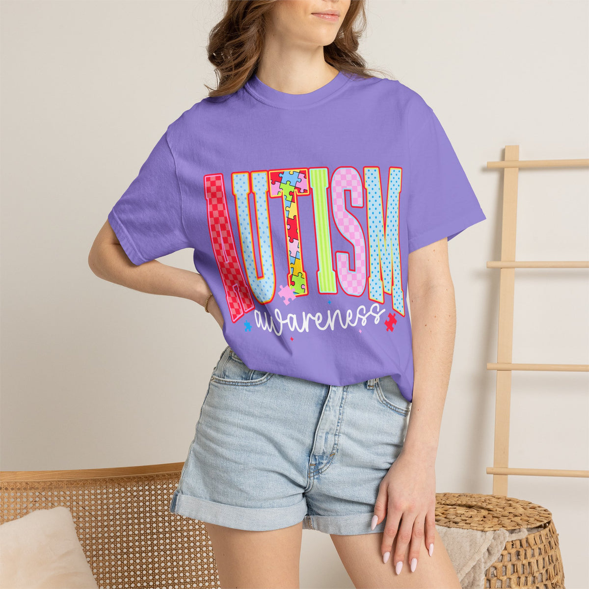 Pink Autism Awareness Woman's T-Shirt