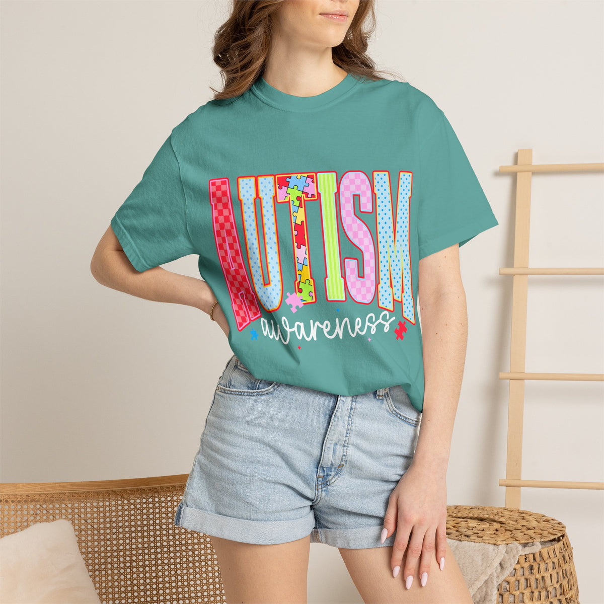 Pink Autism Awareness Woman's T-Shirt