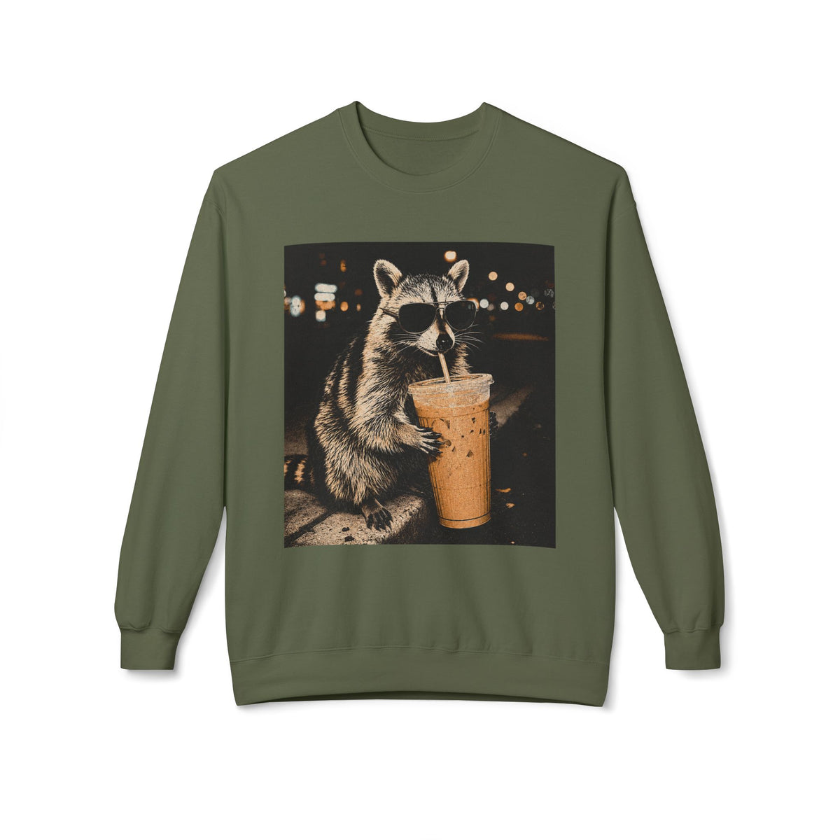 Racoon Iced CoffeeSweatshirt