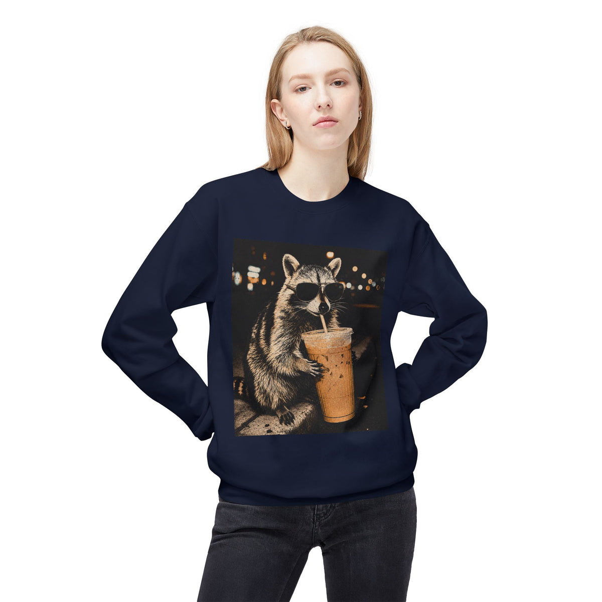 Racoon Iced CoffeeSweatshirt