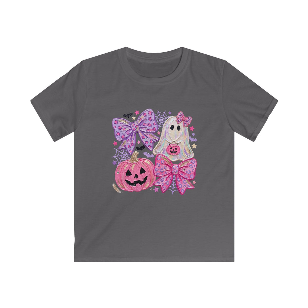 Kids Halloween pink bows Tee
