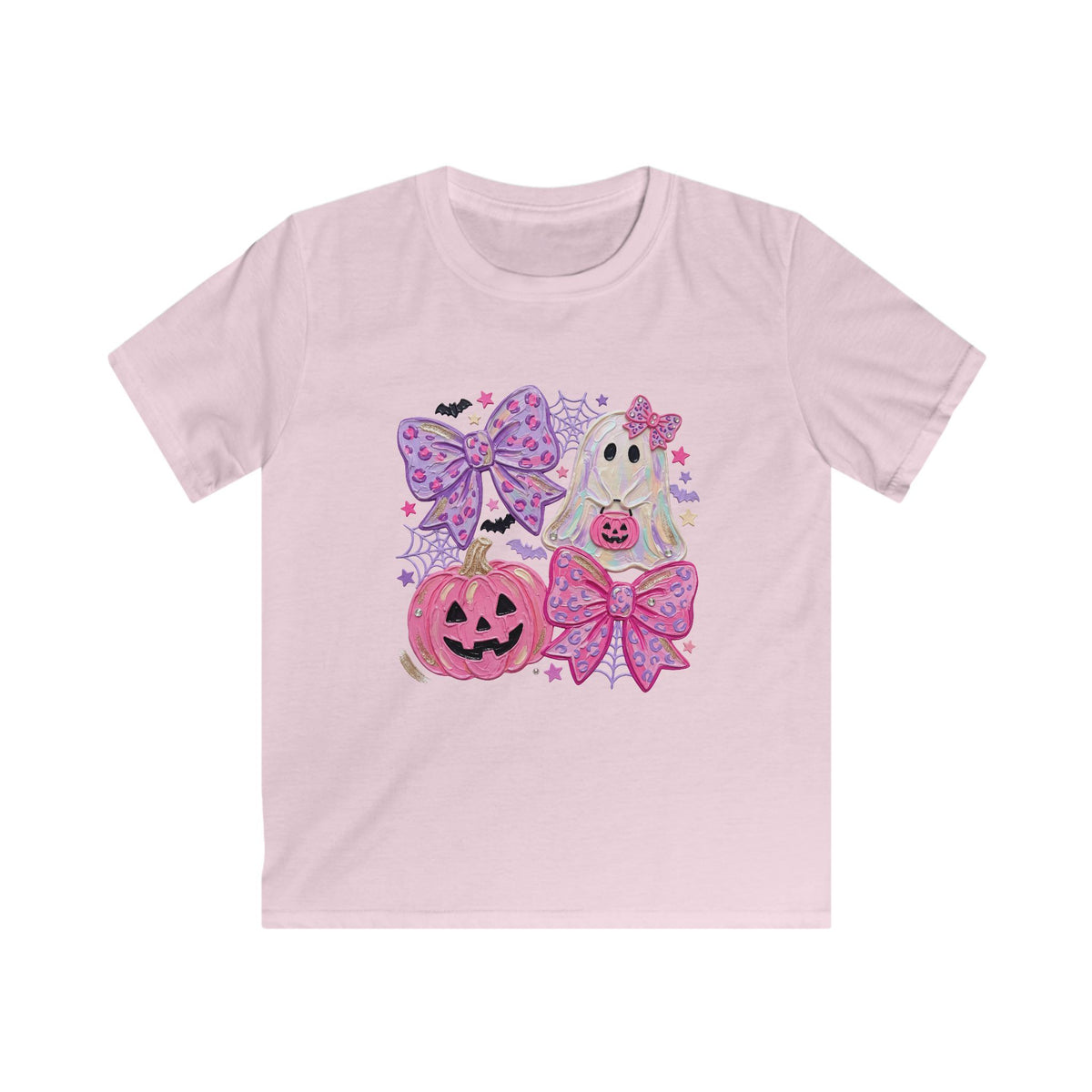 Kids Halloween pink bows Tee