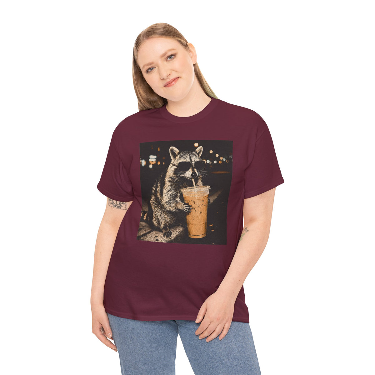 Racoon Iced Coffee Tee