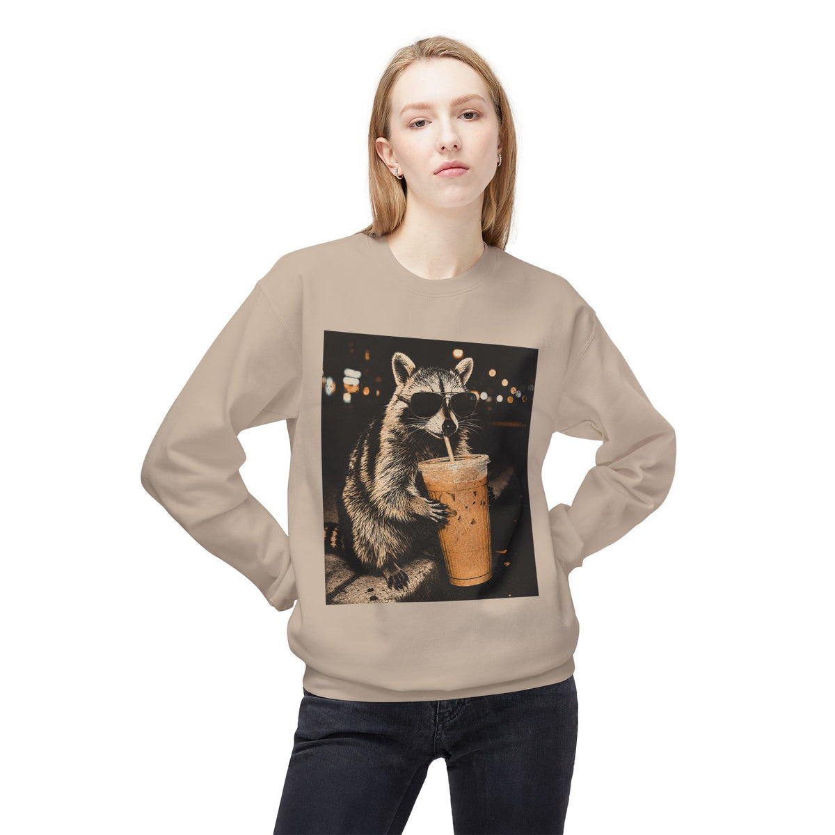 Racoon Iced CoffeeSweatshirt