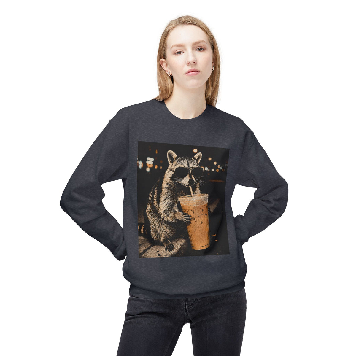 Racoon Iced CoffeeSweatshirt