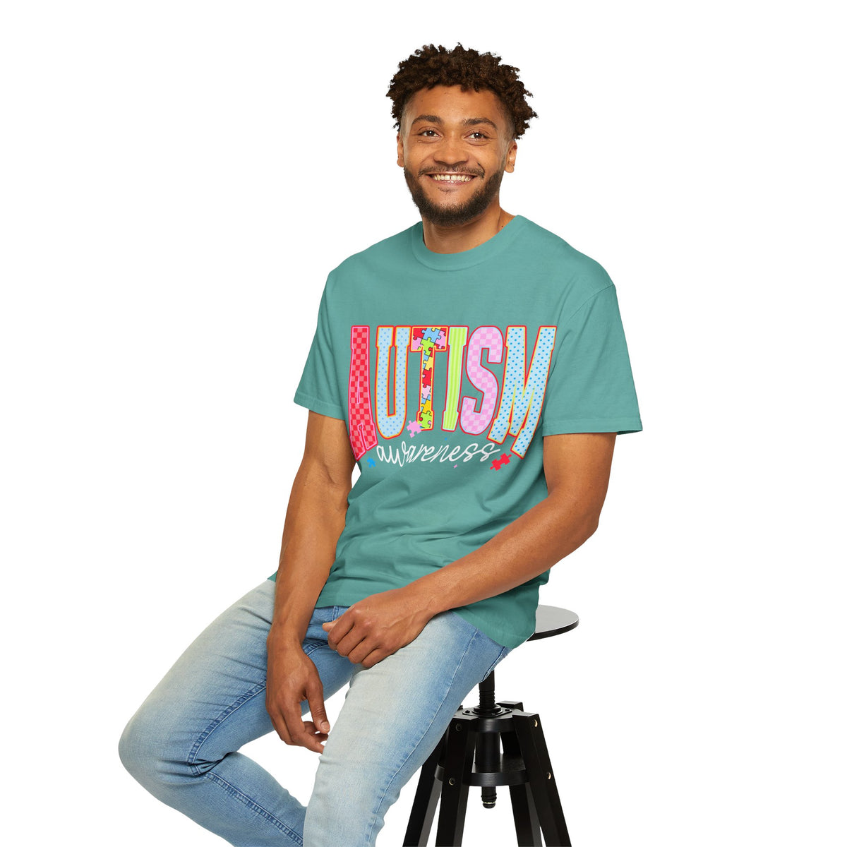 Pink Men's Autism Awareness Tee