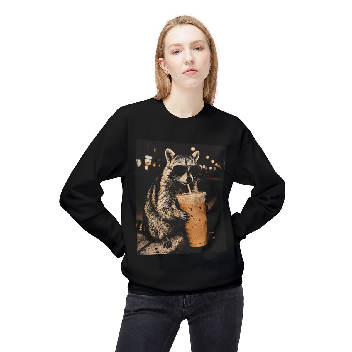 Racoon Iced CoffeeSweatshirt